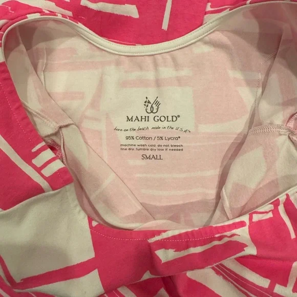 Mahi Gold Addie Dress Hot Pink Sailboat - Small - Picture 3 of 4